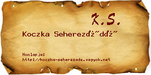 Koczka Seherezádé névjegykártya